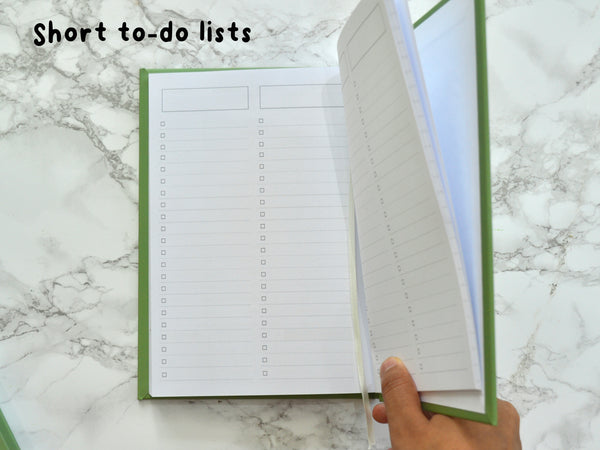 A5 Weekly Planner Diary | Undated Hardback - Abstract Green Floral