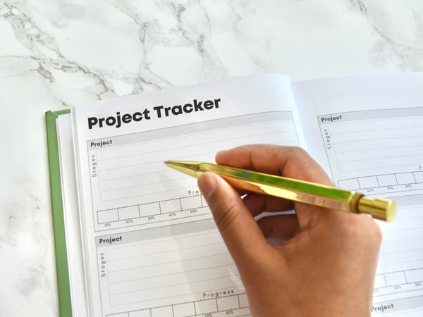A5 Weekly Planner Diary | Undated Hardback - Abstract Green Floral