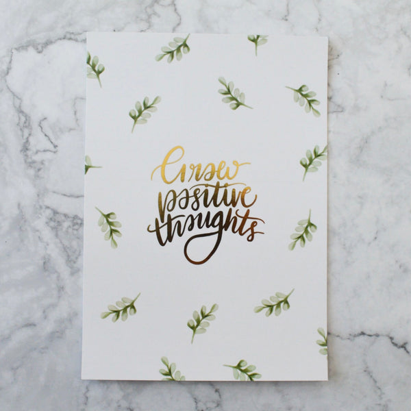 Grow Positive Thoughts A5 Print