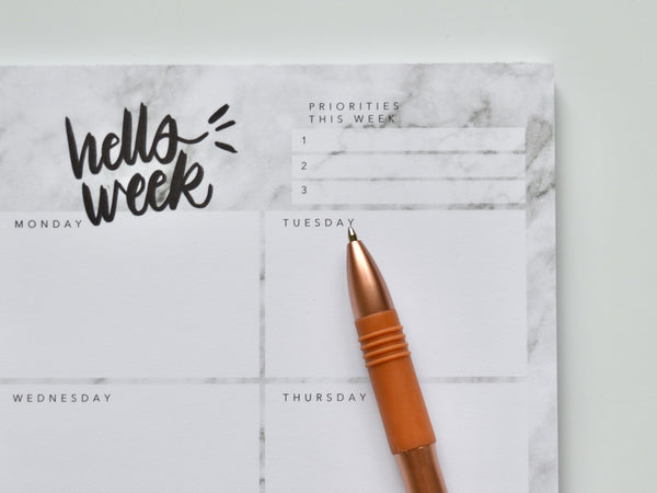 Marble A5 Weekly Planner