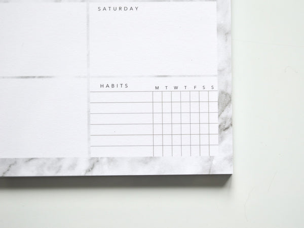 Marble A5 Weekly Planner