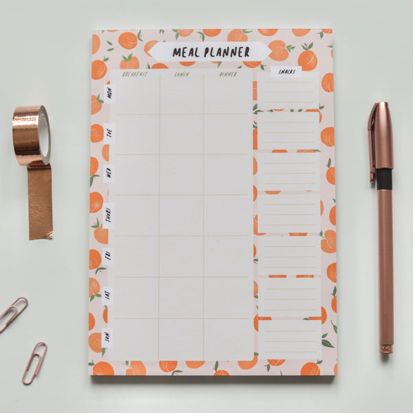 Peach A5 Meal Planner