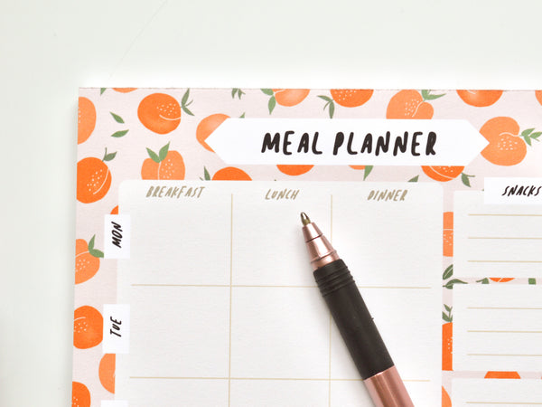 Peach A5 Meal Planner