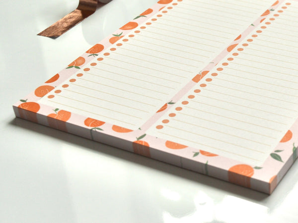 peach to do list check boxes