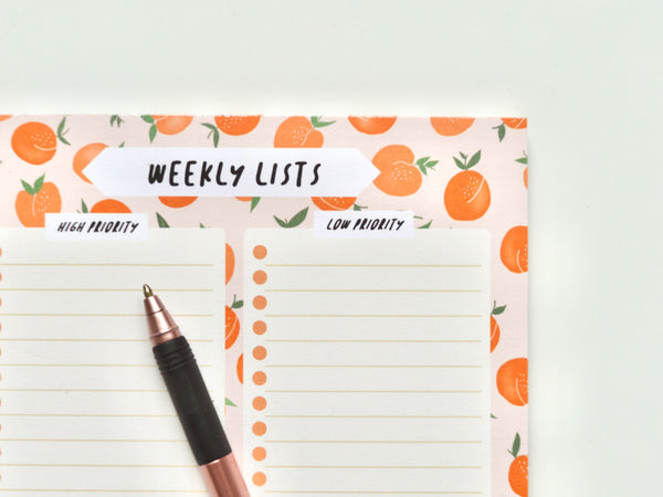 Peach A5 To-Do List