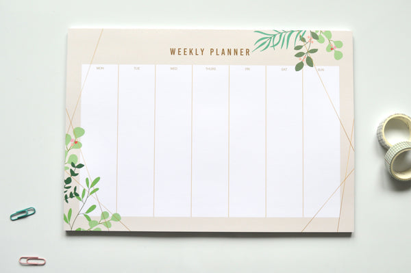 Spring Leaves A4 Weekly Planner