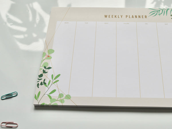 Spring Leaves A4 Weekly Planner