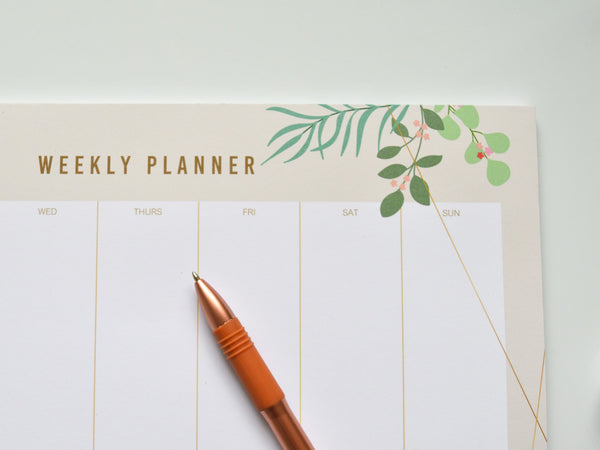 Spring Leaves A4 Weekly Planner