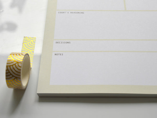 Law Case Brief Notepad
