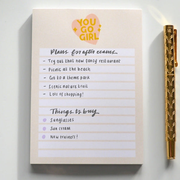 You Go Girl A6 Notepad