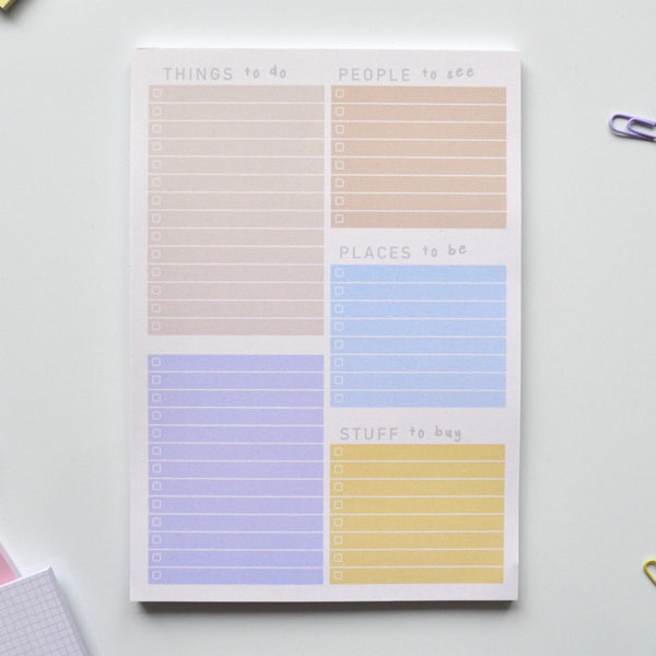 a5 sunrise colourful to do list pad