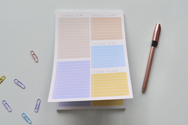 a5 sunrise colourful to do list pad