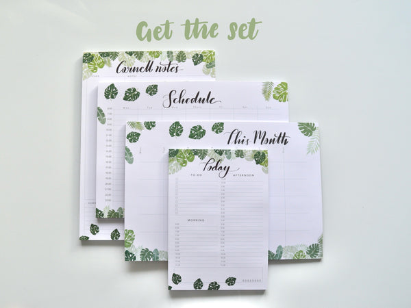 Monstera A4 Monthly Planner