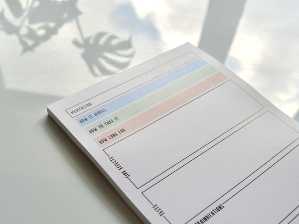 Medication Summary A5 Notepad