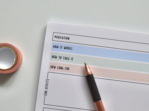 Medication Summary A5 Notepad