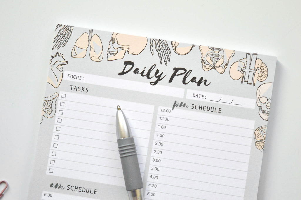 Anatomical A5 Daily Planner Desk Pad