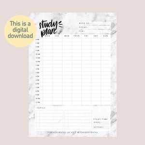 Instant Download: Marble Study Plan