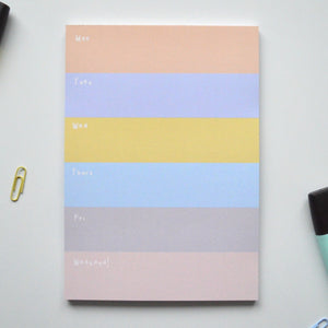 a5 sunrise colourful weekly planner pad